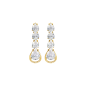 Preview: Jacques Lemans SE-O210B Damen Ohrringe Ohrstecker Sterlingsilber vergoldet mit White Topaz